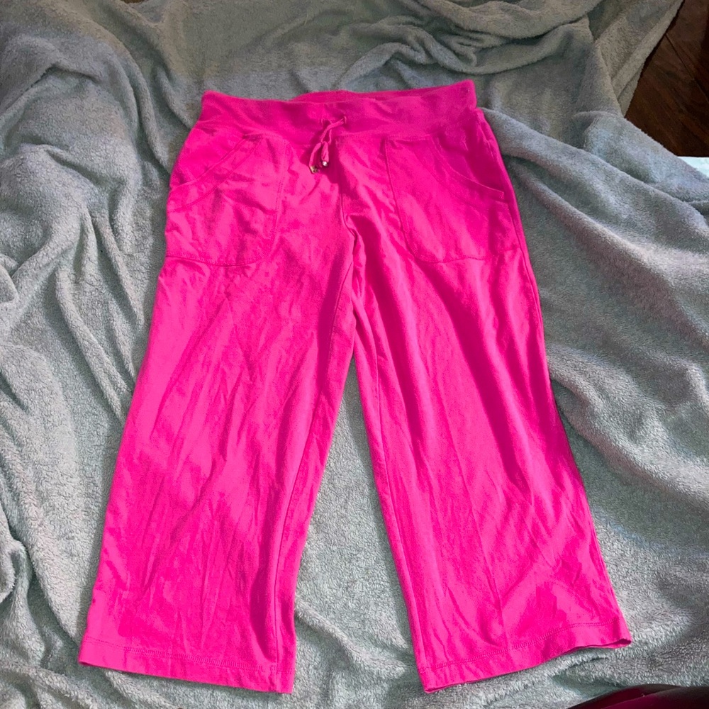 Danskin Now, Pink, Drawcord crop pant, size 8-10